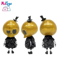2026 Authentique pour MART Mini ZIMOMO pour la série Gold, figurine miniature de collection de designer en boîte surprise en verre, cadeau de Noël