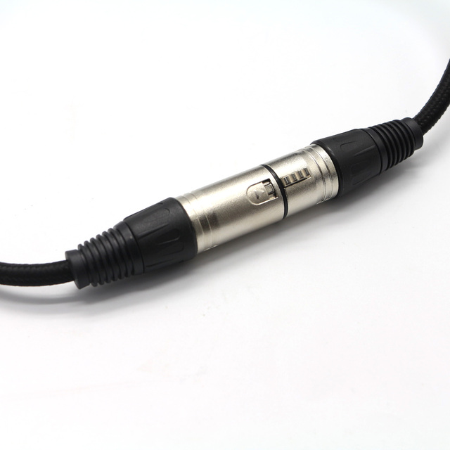 Custom High Quality XLR Microphone Extension Cable Adapter 0.6 Feet XLR Female to Straight XLR Male 3-Pin Mic Connector