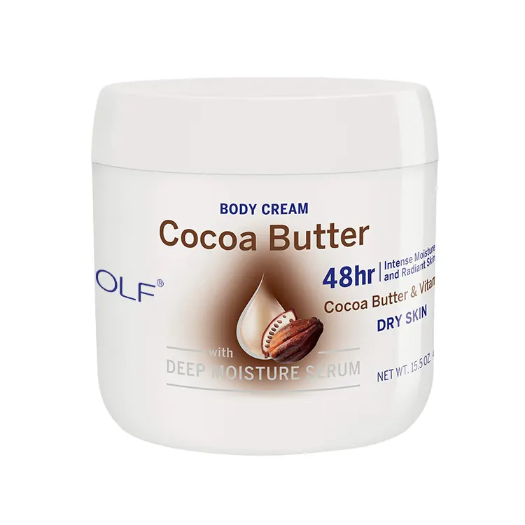 Krim Pemutih Tubuh Hidrasi Organik Cocoa Butter OEM/ODM Grosir