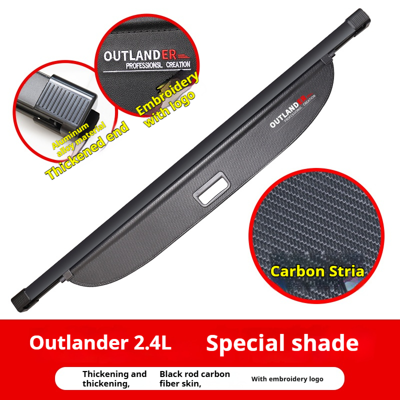 2013-2021 Outlander 2.4L: Lona negra/beige, cuero, estría de carbono