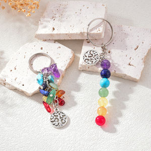 Porte-clés en acier inoxydable de qualité supérieure, 2 pièces, pendentif arbre de vie pour sac artisanat, cadeau, pendentifs mode - Product Image 3