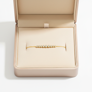 Newest Products Daily Wearing Hand Crafted Exquisite Bracelet Jewelry 18K <b>Solid</b> Yellow <b>Gold</b> Shiny Real Natural Diamonds Bracelet - Product Image 5