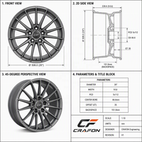 Jantes forgées sur mesure CF 18 19 20 pouces 5x100 5x112 PCD compatibles avec Toyota Supra A90 GR86 BRZ ZN8 ODM Hub