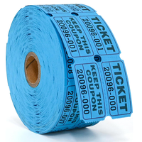Papel de boleto de numeración de doble trozo de alta calidad, rollo de boleto de rifa, papel de boleto para rifas de boda