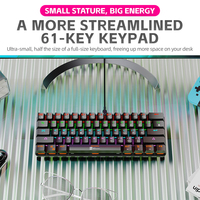 Custom 61 Keys Wired Mechanical Keyboard With Type-c Interface USB RGB Computer Mechanical Switch Backlit Gaming Keyboard