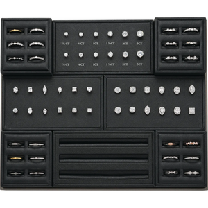 Kit de Construcción de Exhibidores Magnéticos Sofisticados para Anillos de Moissanita Plateados, Muestras de Anillos de Moissanita Plateados de 10g, para Potenciar sus Ventas - Product Image 1