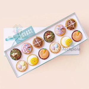 zicpackaging Cupcake Boxes with Inserts And Window Hold 12 Cupcakes Kraft Bakery Cake Boxes Pastry for Cookie