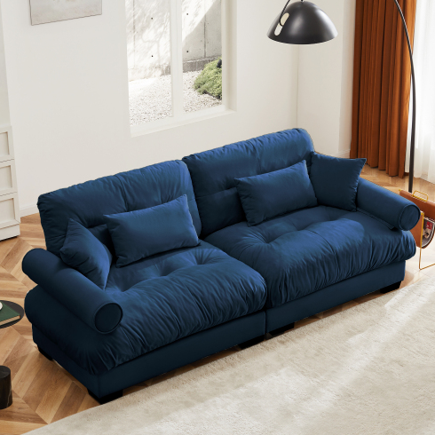 Bleu + Velours + 2 places + Velours