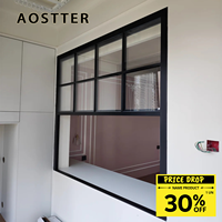 Ventana Corredera de Aluminio de Alto Rendimiento con Certificación NFRC AOSTTER AS2047, Persiana Deslizante para Uso Exterior, Aislamiento Térmico, Herrajes de Primera Calidad