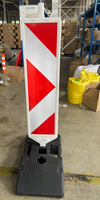 Panneau de signalisation routière réfléchissant vertical haute visibilité en PE, barrière de sécurité routière en plastique