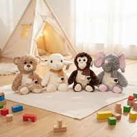 Peluche en coton en forme d'éléphant avec fonction anti-stress, poupée pour enfants en tissu super doux