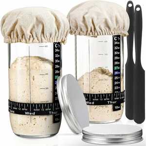 High Quality Eco-friendly Conical Fermenter Glass Jar Scraping Tool Sourdough Starter Kit for Bread Making <b>Baking</b> Pastry Tools - Product Image 1