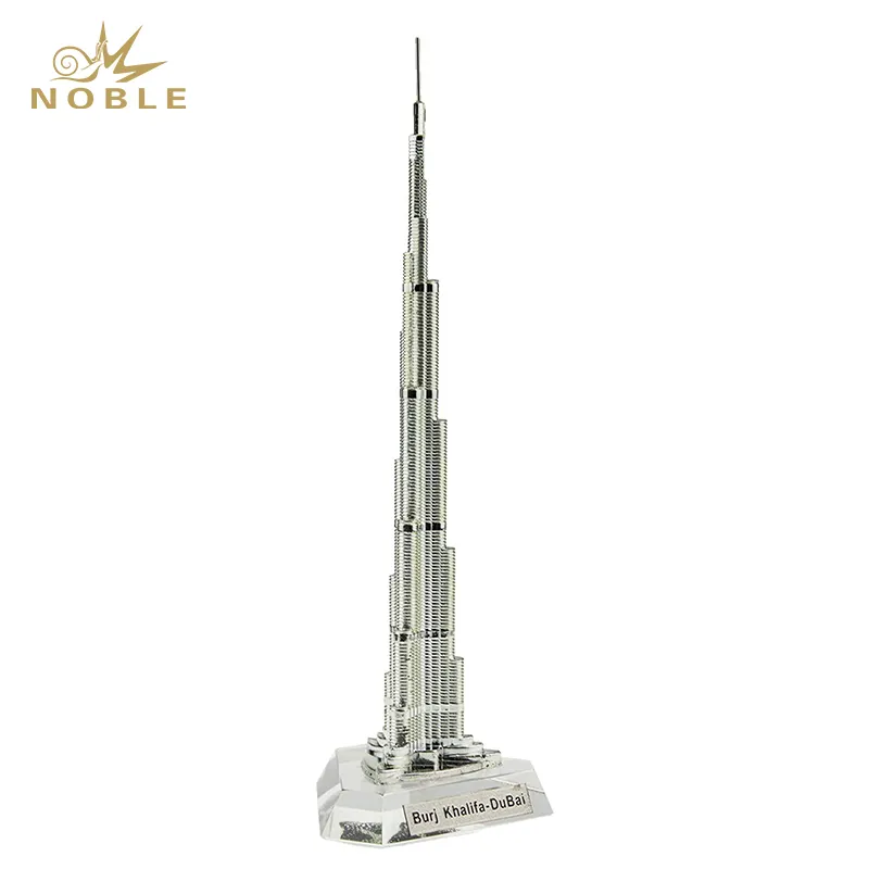 Edelmetaal Burj Khalifa Burj Al Arab Hotel Trofee Award Op Maat Gemaakte Logo Promotie Relatiegeschenk Decoratie Handwerk