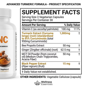 Cápsulas de Cúrcuma y Curcumina Personalizadas de Fábrica ODM para el Apoyo a la Salud Cardiovascular y Cerebral, Sin OMG, Marca Privada - Product Image 5