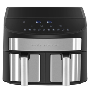 ANWELL <span class=keywords><strong>Friteuse</strong></span> à air <span class=keywords><strong>électrique</strong></span> intelligente avec écran tactile : Grande capacité, double panier, best-seller, design multifonctionnel <span class=keywords><strong>pour</strong></span> la maison - Product Image 3