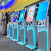 Grosir Kios layanan mandiri 27 inci dengan Printer 80mm dan pembaca kode batang opsional fungsi SDK Windows