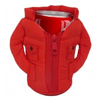 Veste isolante personnalisée OEM en polyester de haute qualité pour bouteille de bière ou de vin de Noël