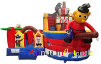 Vente de trampoline et toboggan gonflables sur le thème du zoo, en PVC, préférés des enfants. Taille personnalisable disponible.