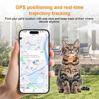 Traceur GPS pour animaux de compagnie avec batterie rechargeable 1000 mAh, collier réglable, localisateur intelligent pour chats et chiens