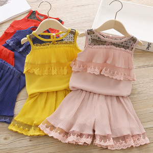 Ensemble de 2 pièces de vêtements pour enfants, costumes Anarkali avec chemise à manches en dentelle, vêtements pour enfants de créateurs, vente en gros - Product Image 3