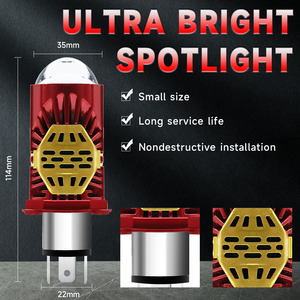 LELANPU Ampoules de phare à lentille de projecteur <span class=keywords><strong>LED</strong></span> pour voiture H11 H4 avec couvercle RGB en forme de 9005, contrôle par application AC/DC, pilote <span class=keywords><strong>stroboscopique</strong></span> pour mini-moto - Product Image 6