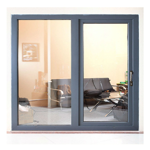 Tùy Chỉnh Chống Trộm Đạn Bằng Chứng Hiên Nhà Tempered Glass Đôi Tráng Men Nhà Nhôm Thép Không Gỉ Ngang Nhôm Cửa Sổ - Product Image 1