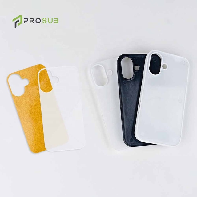 Prosub 2D TPU PC Tempered Glass Sublimation Blank Case for IPhone 16 Series with 360 Protection Shockproof DIY Custom Printing