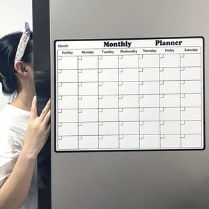 Calendario Magnetico Personalizzato Cancellabile a Secco, Lavagna Multifunzionale Mensile per Frigorifero, Pannello per Messaggi e Appunti, Decorazione per la Casa - Product Image 3