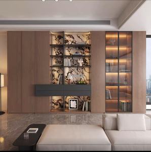 Dimensioni personalizzate luce minimalista di lusso eco-friendly per risparmiare spazio moderno montaggio a pavimento libreria grande capacità soggiorno Home Office - Product Image 1