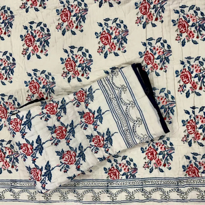 Courtepointes imprimées à la main Jaipuri en gros de qualité supérieure en coton biologique Couette fabriquée en Inde Produit doux et confortable - Product Image 1