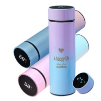 Bas prix 500ml écologique Portable intelligent en acier inoxydable bouteille d'eau tasses isolées sous vide intérieur extérieur utilisation de bureau