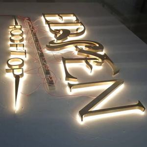 Insegna <span class=keywords><strong>3D</strong></span> in Oro Spazzolato per Esterni, Insegne Personalizzate per Negozi, <span class=keywords><strong>Lettere</strong></span> LED per Attività Commerciali, Logo Aziendale Retroilluminato - Product Image 6