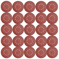 Échantillon gratuit 9 pouces 225mm oxyde d'aluminium crochet boucle rouge flocage papier de verre 8 trous polissage type de meulage disque abrasif OEM