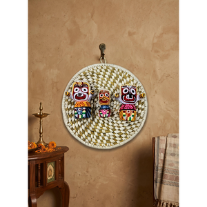 Handwoven Grass <b>Basket</b> <b>with</b> Festive Trimand <b>Handle</b> Eco-Friendly Stylish Storage grass <b>Basket</b> - Product Image 1