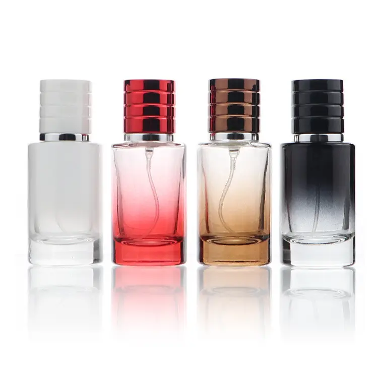 Botellas de perfume vacías personalizadas para hombres, botellas de perfume de color negro y dorado