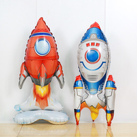 Thème de l'espace Astronaute Ballon en aluminium Fusée Vaisseau spatial Galaxie Hélium Ballons Garçon Enfants Fête d'anniversaire Décor Baby Shower
