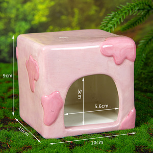 Hamster Golden Hamster Fancy Rat Summer Cooling Nid en céramique-Cartoon French Cream Heatstroke Prevention Ice House - Product Image 3