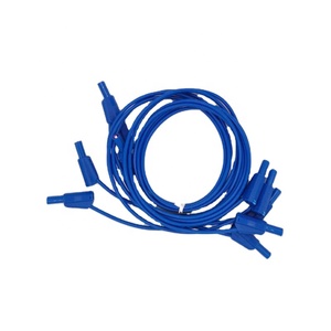 60cm 100cm 200cm fiche banane cordon de <span class=keywords><strong>Test</strong></span> 4mm empilable laboratoire pour câble de <span class=keywords><strong>Test</strong></span> en caoutchouc souple PVC isolation fil de cuivre laboratoire - Product Image 6