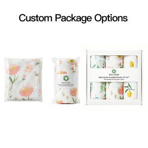 Couverture d'emmaillotage <span class=keywords><strong>en</strong></span> mousseline de coton de <span class=keywords><strong>bambou</strong></span> biologique GOTS OEKO-TEX, double couche, gaze, vente <span class=keywords><strong>en</strong></span> gros, marque privée, faible MOQ - Product Image 5