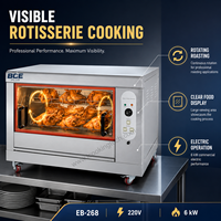Fourneau miniature de table 6 kW avec rôtissoire à poulet, certifié CE, fabriqué en Chine, à vendre