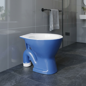WC en céramique pour salle de bain, design rustique menthe, double couleur, avec siphon en S et en P, ensemble de toilettes européennes - Product Image 3