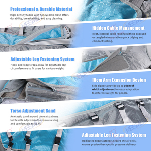 Appareil de pressothérapie professionnel 3 en 1 à pression d'air, combinaison de massage corporel complet avec masseur oculaire pour la détoxification et le métabolisme - Product Image 3