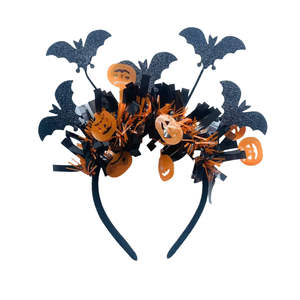 Conjunto de diadema de Halloween, decoraciones de plumas divertidas con horquillas de araña de murciélago de calabaza, tocado para fiestas, accesorio de gran oferta - Product Image 4
