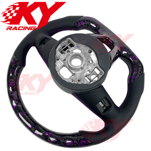 Volant de voiture sport en fibre de carbone forgé sur mesure pour Audi S4 S5 S6 A3 A4 A5 B8 B9 RS6 RS5 RS4 Q5 Q6 Q4 - Product Image 3