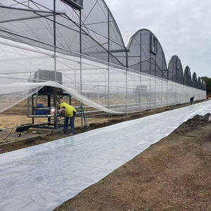 Invernadero agrícola Agrícola <span class=keywords><strong>de</strong></span> policarbonato <span class=keywords><strong>de</strong></span> vidrio con película <span class=keywords><strong>de</strong></span> túnel comercial multitramo con <span class=keywords><strong>semillero</strong></span> para tomate <span class=keywords><strong>fresa</strong></span> - Product Image 4