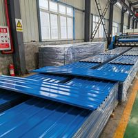 ASTM DX51D Farbstahl Verzinktes Wellblech Z10-Z29 Beschichtung 0,12-0,13mm Dicke für Lagerhallen-Dachkonstruktion