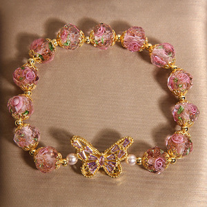 Nouveauté 2025 – Bracelet Papillon Perlé en Verre Rose Délicat, Idéal pour Cadeau d'Amie – Vente Flash - Product Image 5