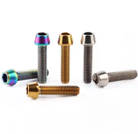 OEM Din6921 Boulon en acier allié au titane Tête cylindrique à six pans creux Gr5 M3 M6 M8 Vis en titane