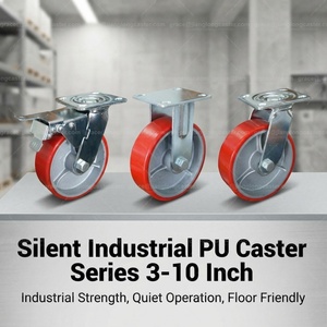 <span class=keywords><strong>Ruedas</strong></span> Giratorias <span class=keywords><strong>de</strong></span> Acero <span class=keywords><strong>de</strong></span> Alta Resistencia para Uso Industrial, con Placa <span class=keywords><strong>de</strong></span> 114x100mm, <span class=keywords><strong>de</strong></span> PP y PU, para Carros y Carretillas, Certificación ISO9001, Venta al Por Mayor - Product Image 2