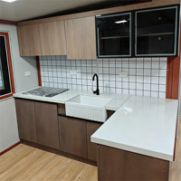 Rumah Kotak Sayap Ganda yang Dapat Diperluas, Rumah EPS Model Biplane-1, Baja Warna, Prefab, Isolasi, Tiga-dalam-Satu, Luar Ruangan